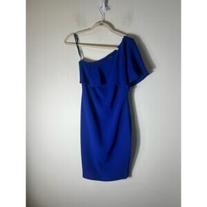 Vince Camuto Royal Blue One Shoulder Dress Size 6P